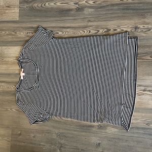 Rebellious One Black and White Striped Tunic Tee.